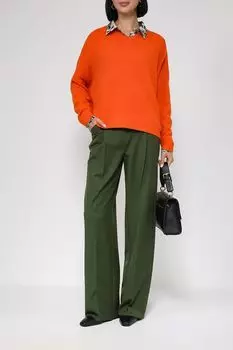 Однотонный пуловер из мягкой пряжи Emme Marella