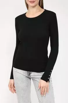 Однотонный пуловер с кнопками на рукавах Loft