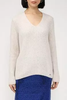 Однотонный пуловер с V-вырезом Cinque