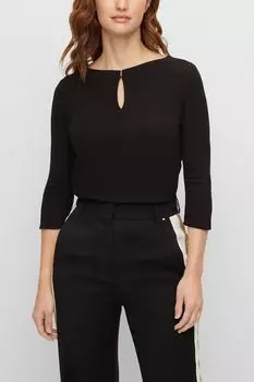 Однотонный топ с рукавами 3/4 BOSS