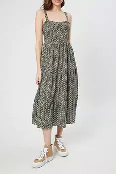 Отрезное платье миди из вискозы Loft