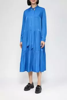 Отрезное платье миди с воротником-аскот BELUCCI