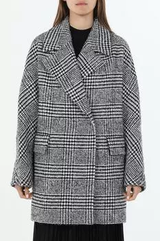 Пальто двубортное из смесовой шерсти Auranna