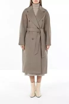 Пальто двубортное из смесовой шерсти BELUCCI