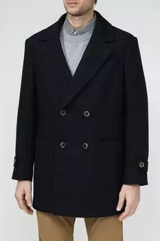 Пальто двубортное из смесовой шерсти D.Molina