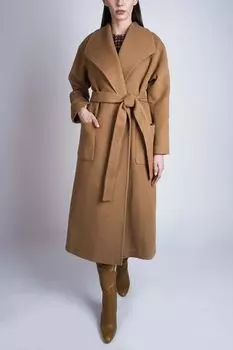 Пальто-халат из шерсти с кашемиром Paola Ray