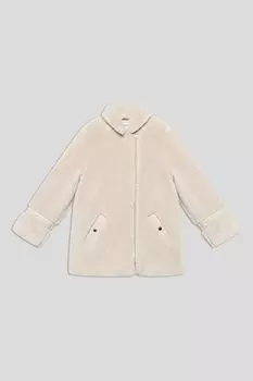 Пальто из искусственного меха на молнии Mayoral