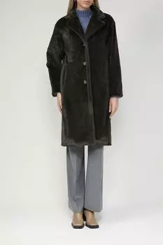 Пальто из искусственного меха прямого кроя More&More