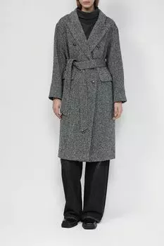Пальто из смесовой шерсти со съемным поясом BELUCCI