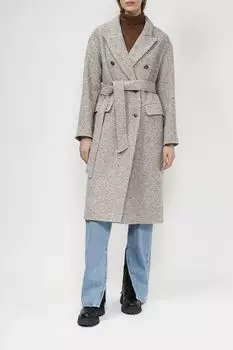 Пальто из смесовой шерсти со съемным поясом BELUCCI