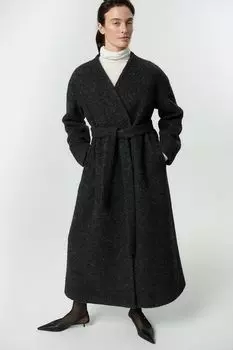 Пальто макси утепленное из шерсти DAISYKNIT