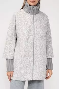 Пальто на молнии с трикотажными манжетами и воротником Esprit Collection