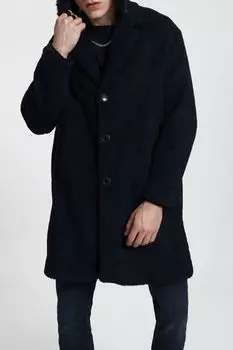 Пальто однобортное с добавлением шерсти Loft