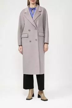 Пальто прямого кроя из смесовой шерсти Auranna