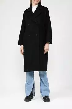 Пальто прямого кроя из смесовой шерсти BELUCCI