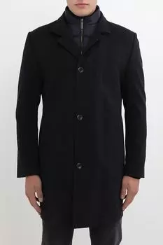 Пальто прямого кроя с двойным воротником Bugatti