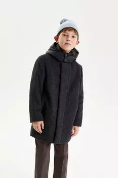 Пальто прямого кроя с капюшоном Silver Spoon Life