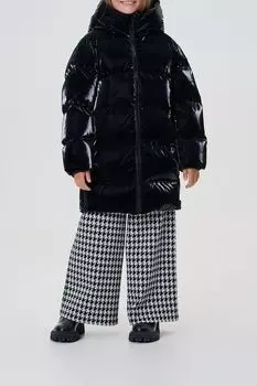 Пальто пуховик с капюшоном и молниями по бокам Choupette