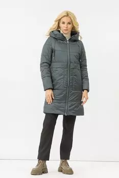 Пальто пуховое с капюшоном и карманами AVI