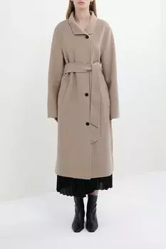 Пальто с поясом из смесовой шерсти Karl Lagerfeld