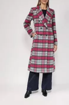 Пальто с шерстью приталенное в клетку Rinascimento