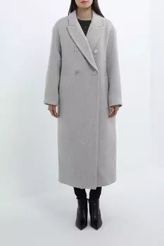 Пальто шерстяное двубортное свободного кроя SABRINA SCALA