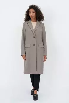 Пальто шерстяное на пуговицах ElectraStyle