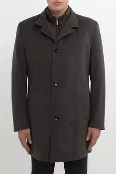 Пальто шерстяное прямого кроя Bugatti