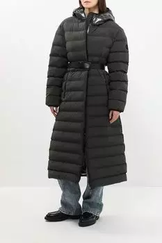 Пальто стеганое с капюшоном удлиненное COMO