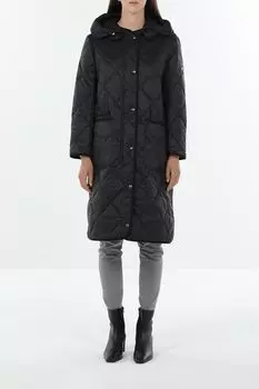 Пальто стеганое с карманами и капюшоном BELUCCI