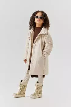 Пальто утепленное прямого кроя Happy Baby