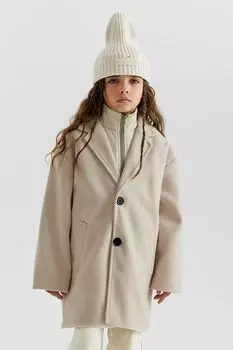 Пальто утепленное прямого кроя Happy Baby