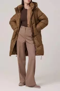 Пальто утепленное с капюшоном ELEGANZZA