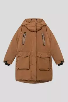 Пальто утепленное с капюшоном и карманами Николь Oldos