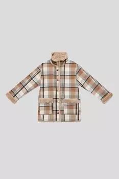 Пальто утепленное с меховой отделкой и карманами Mayoral