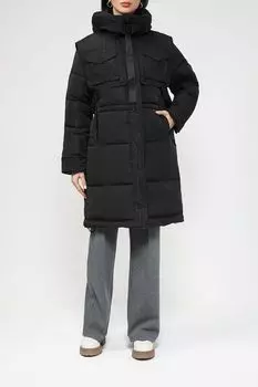Пальто утепленное с накладными карманами Twist