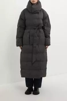 Пальто утепленное с объемным воротником ELEGANZZA