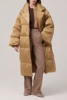 Пальто утепленное с объемным воротником ELEGANZZA