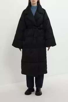 Пальто утепленное с отложным воротником ELEGANZZA