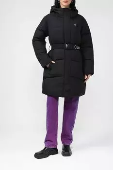 Пальто утепленное со съемным поясом Calvin Klein Jeans