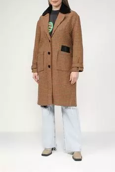 Пальто утепленное в клетку Twist