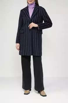 Пальто в полоску с добавлением шерсти Rinascimento