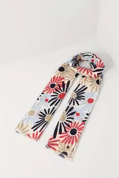 Палантин хлопковый с принтом Fraas