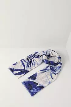 Палантин хлопковый с принтом Fraas