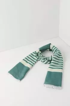 Палантин из хлопка и льна с принтом Mellizos