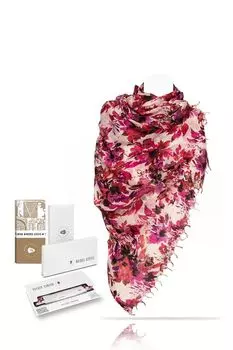 Палантин из шерсти с цветочным принтом MICHEL KATANA