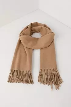 Палантин из смесовой шерсти с кистями Mellizos