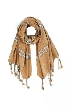 Палантин из смесовой шерсти с принтом Mellizos