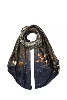 Палантин с принтом из смесового шелка Mellizos