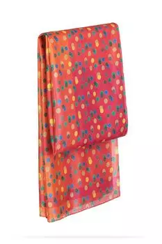 Палантин шелковый с принтом MICHEL KATANA